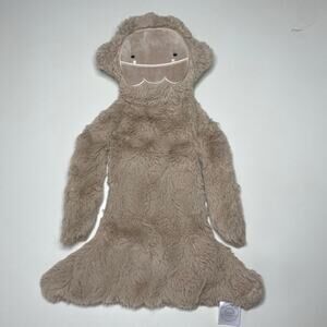Slumberkins Bigfoot Yeti Snuggler Brown Beige Tan Plush Baby Lovey Sasquatch